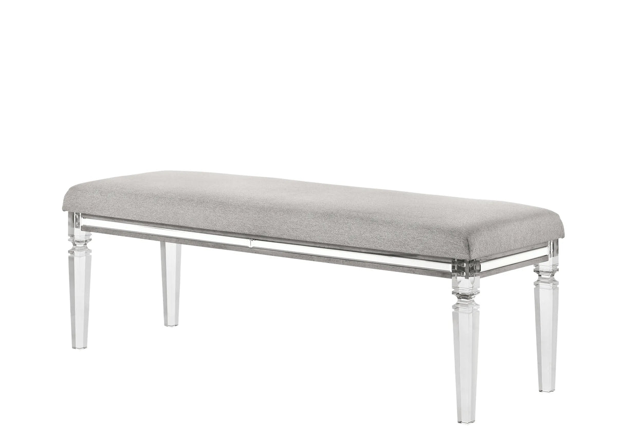 Vail Gray LED Upholstered Panel Bedroom Set by Crown Mark at Eve Furniture