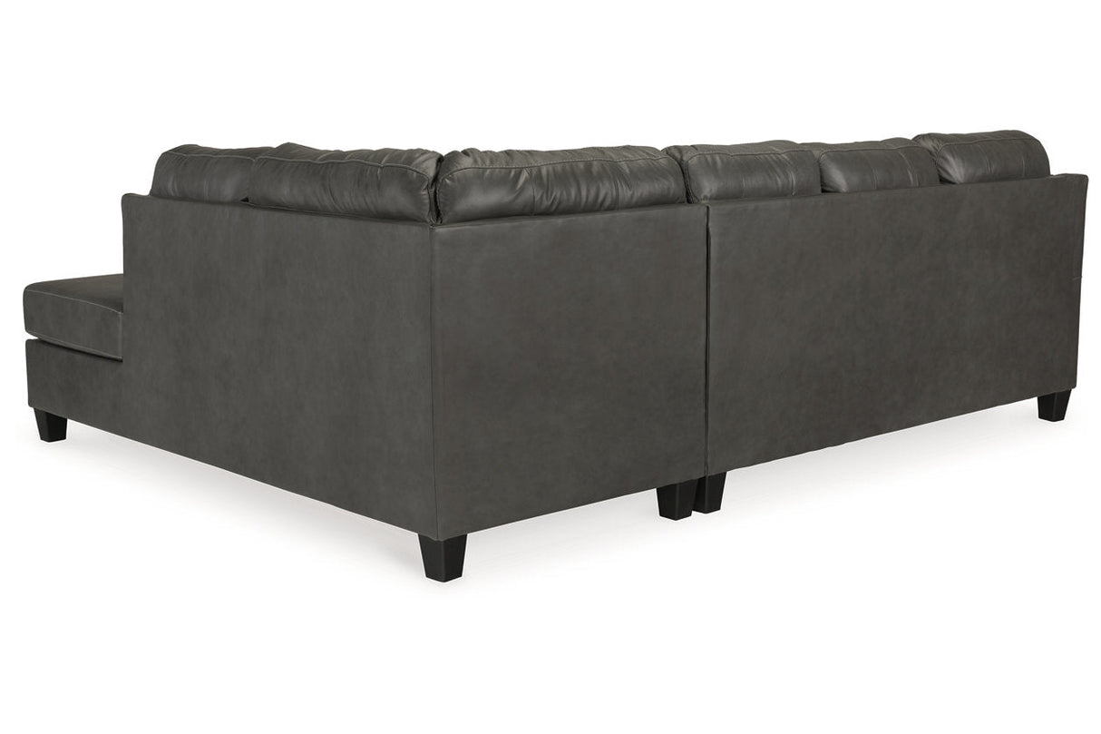 Valderno 2-Piece RAF Sectional With Chaise In Fog by Ashley at Eve Furniture