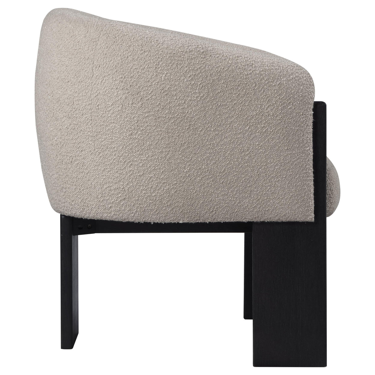 Valdez Beige Boucle Upholstered Barrel Back Accent Chair by Coaster at Eve Furniture