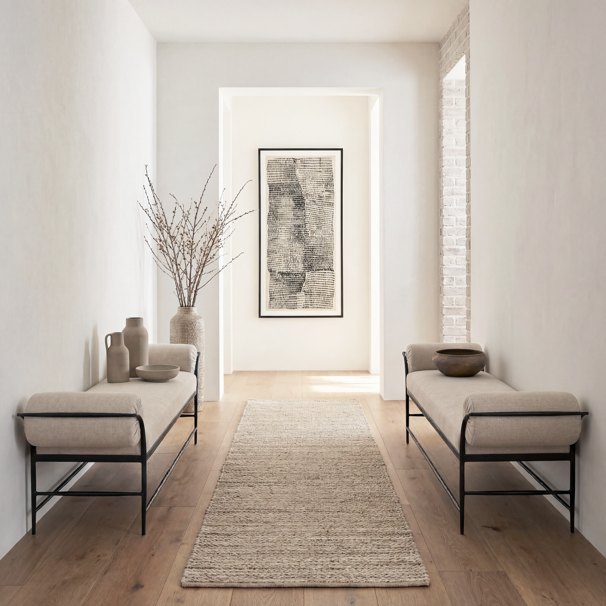 Vale Hammered Bench by Co.House Designs at Eve Furniture