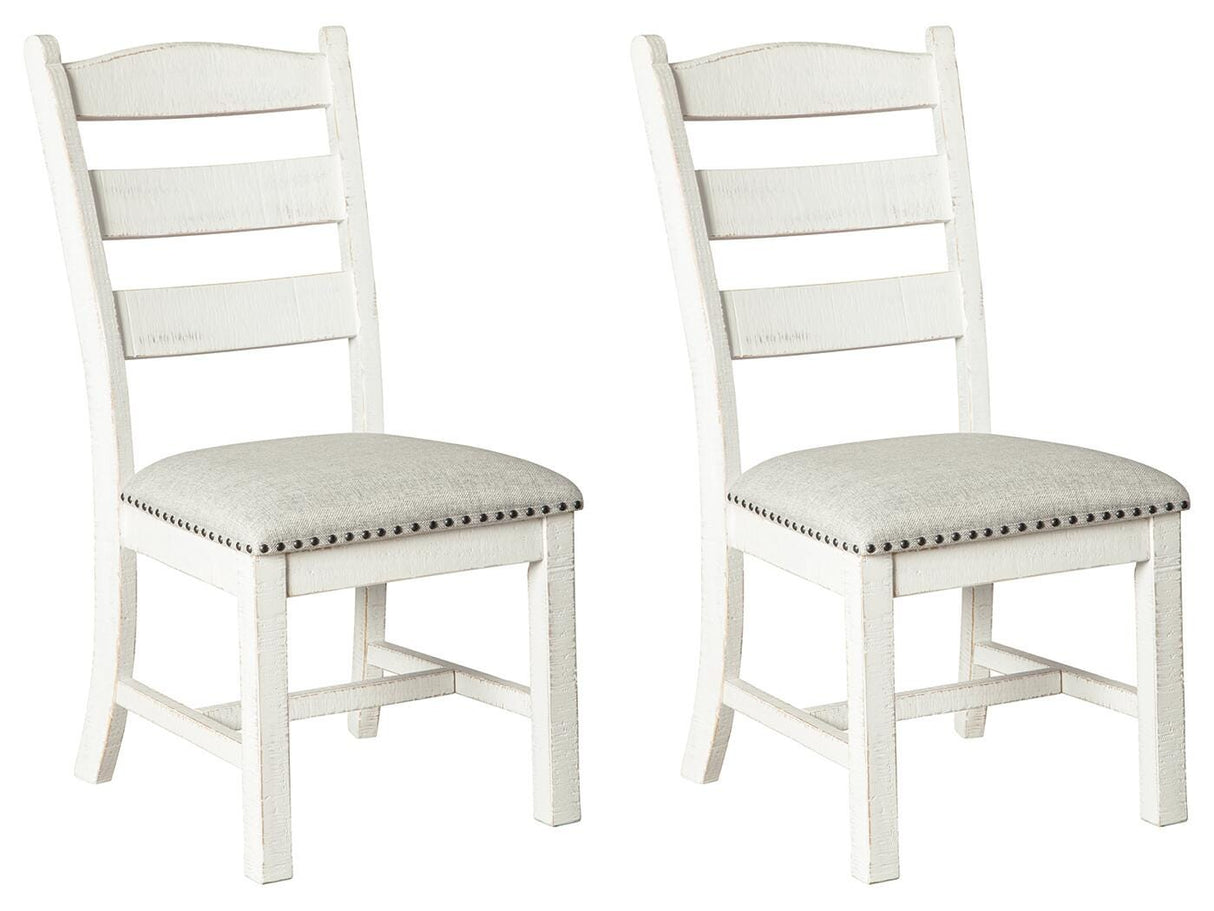 Valebeck Beige & White Dining Chair, Set of 2 by Ashley at Eve Furniture