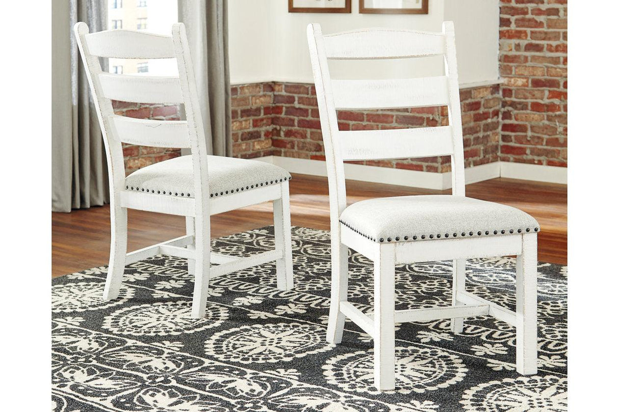 Valebeck Beige/White Dining Chair, Set of 2 by Ashley at Eve Furniture