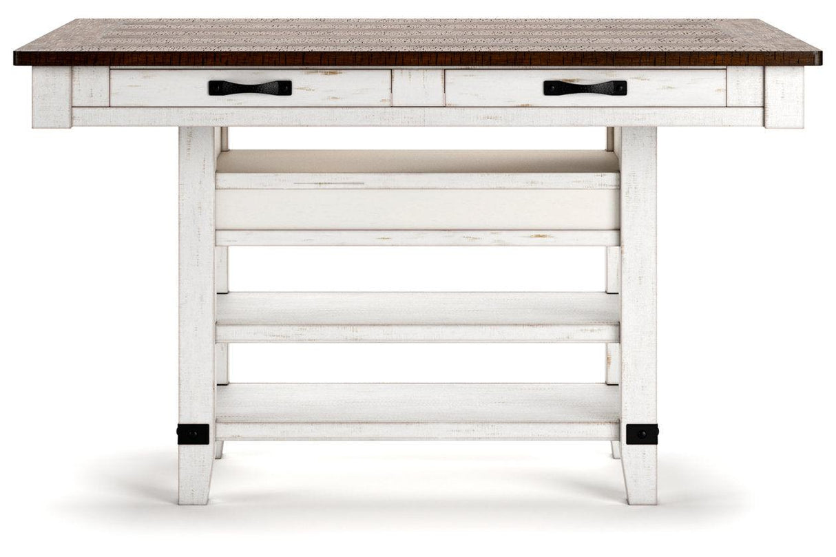 Valebeck Bistro and Bar Table Set In Brown and White by Ashley at Eve Furniture