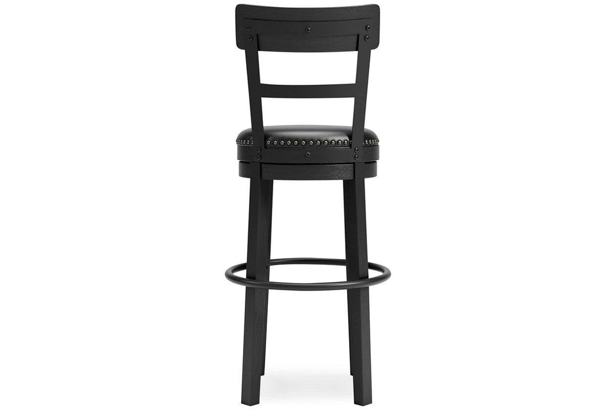 Valebeck Black Bar Height Barstool by Ashley at Eve Furniture