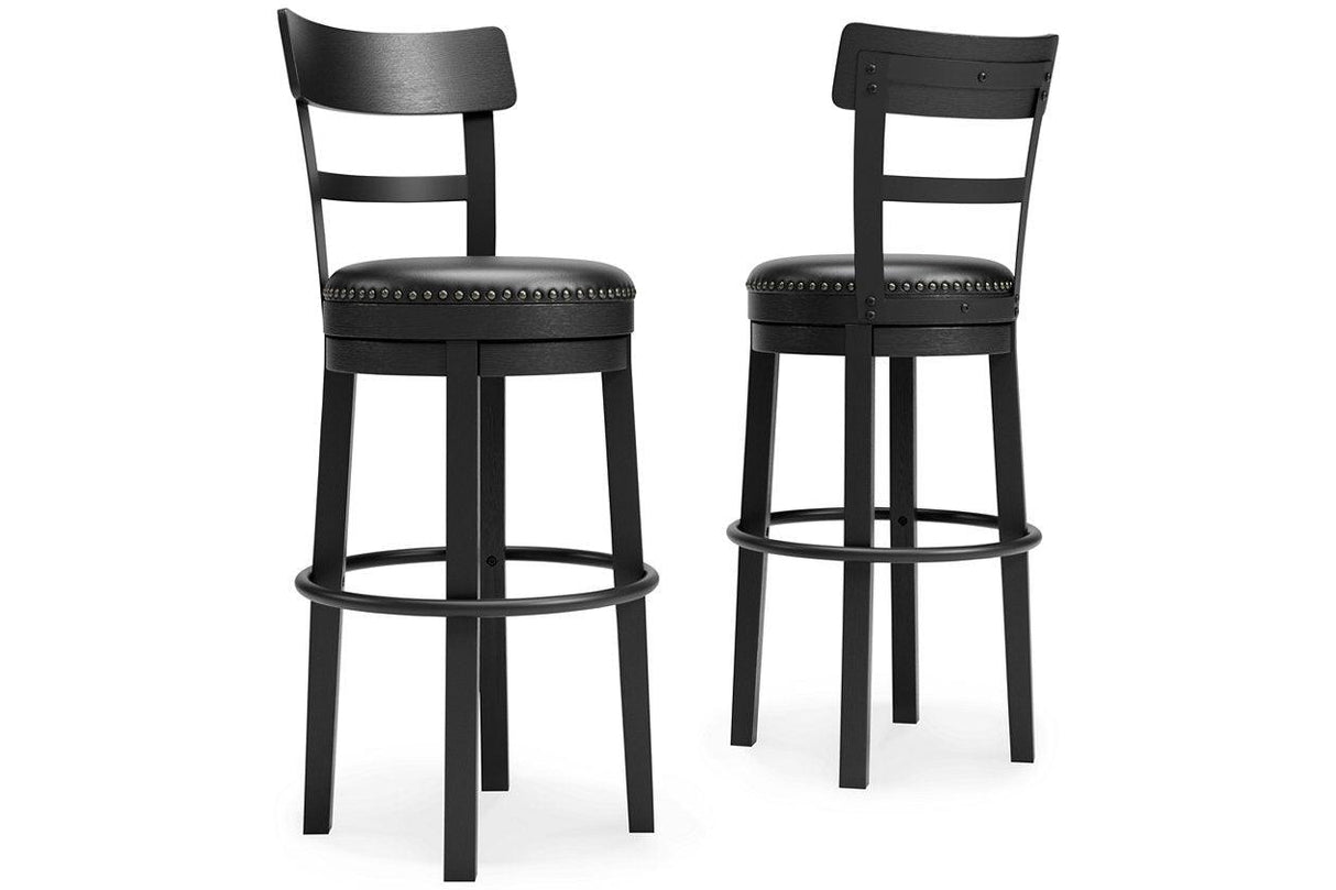 Valebeck Black Bar Height Barstool by Ashley at Eve Furniture