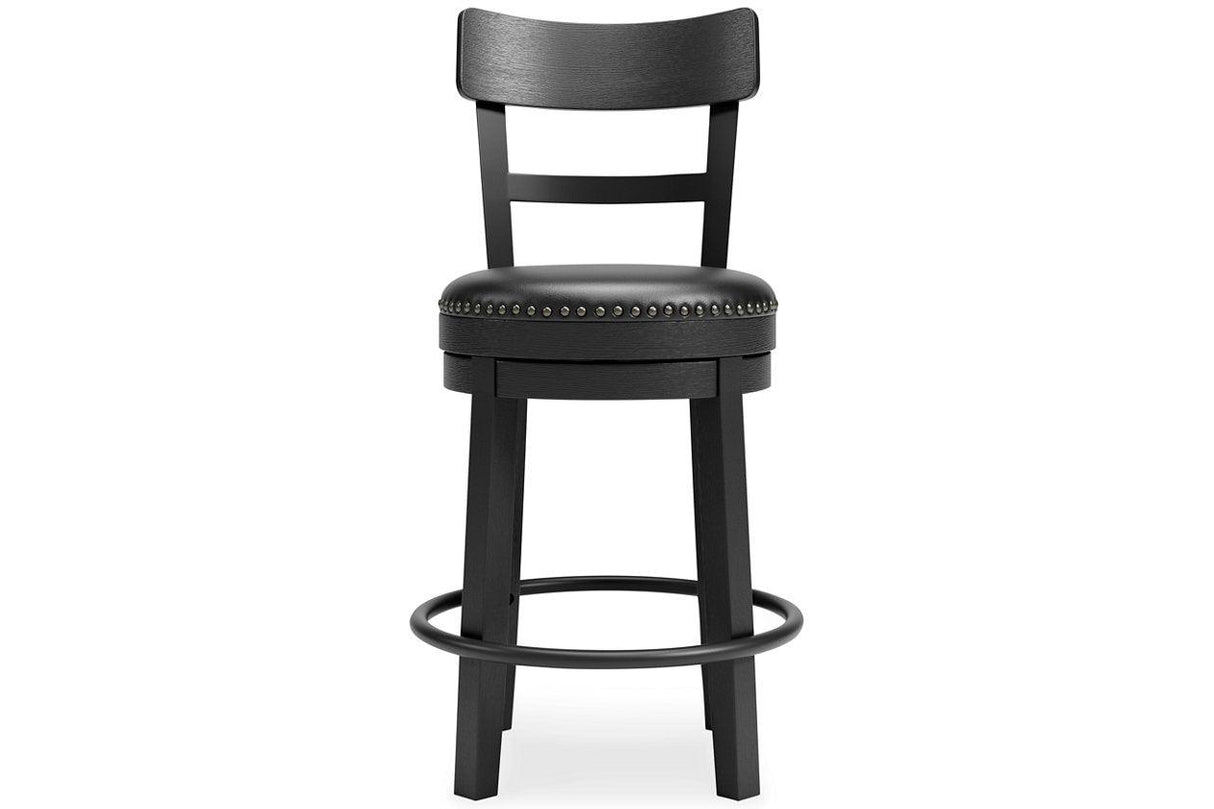 Valebeck Black Counter Height Barstool by Ashley at Eve Furniture