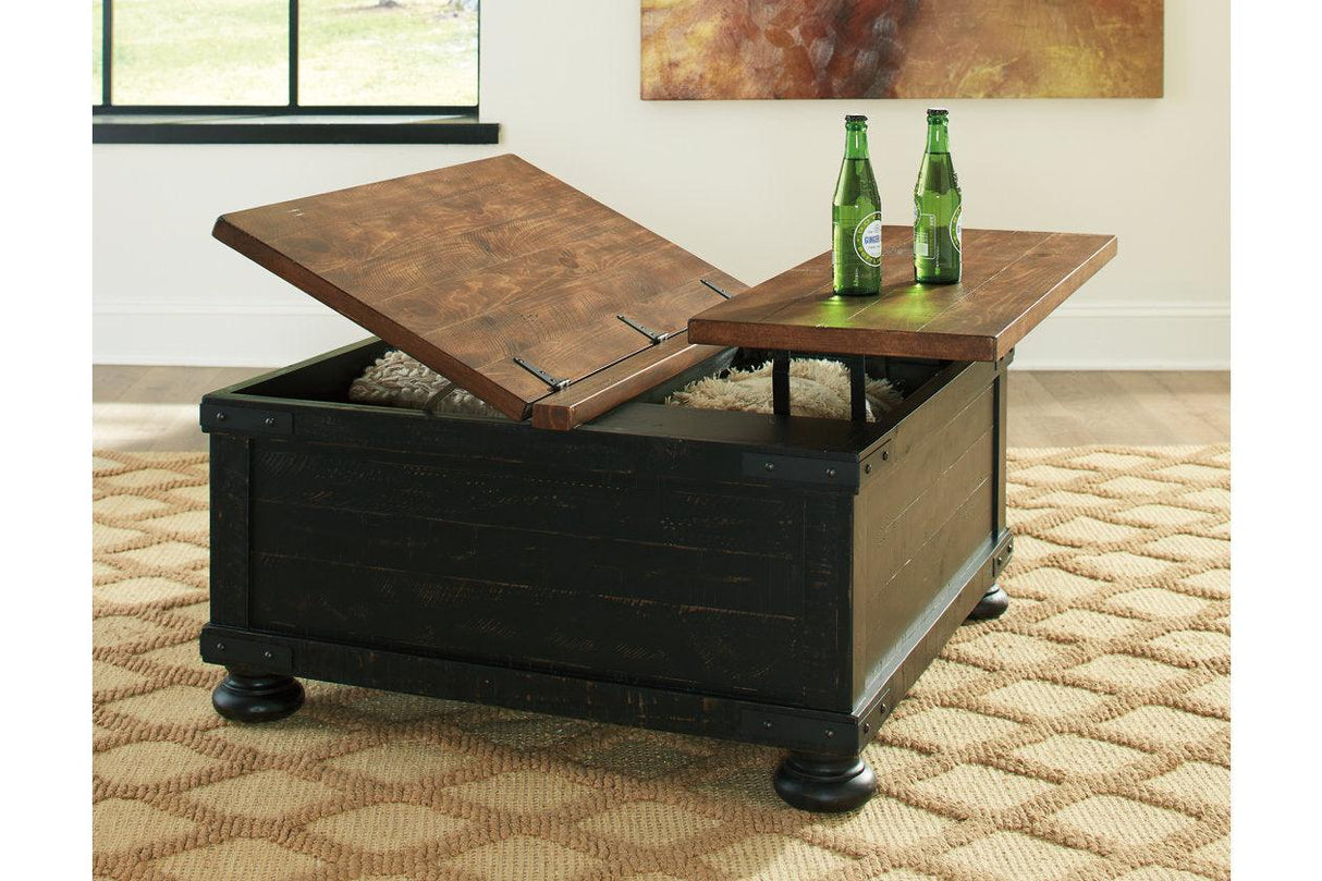 Valebeck Black/Brown Coffee Table with Lift Top by Ashley at Eve Furniture
