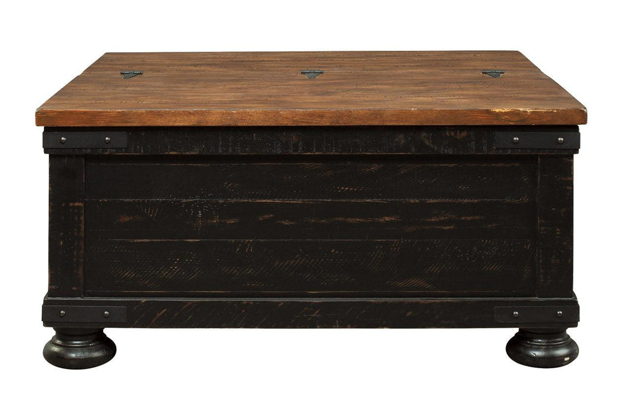 Valebeck Black/Brown Coffee Table with Lift Top by Ashley at Eve Furniture