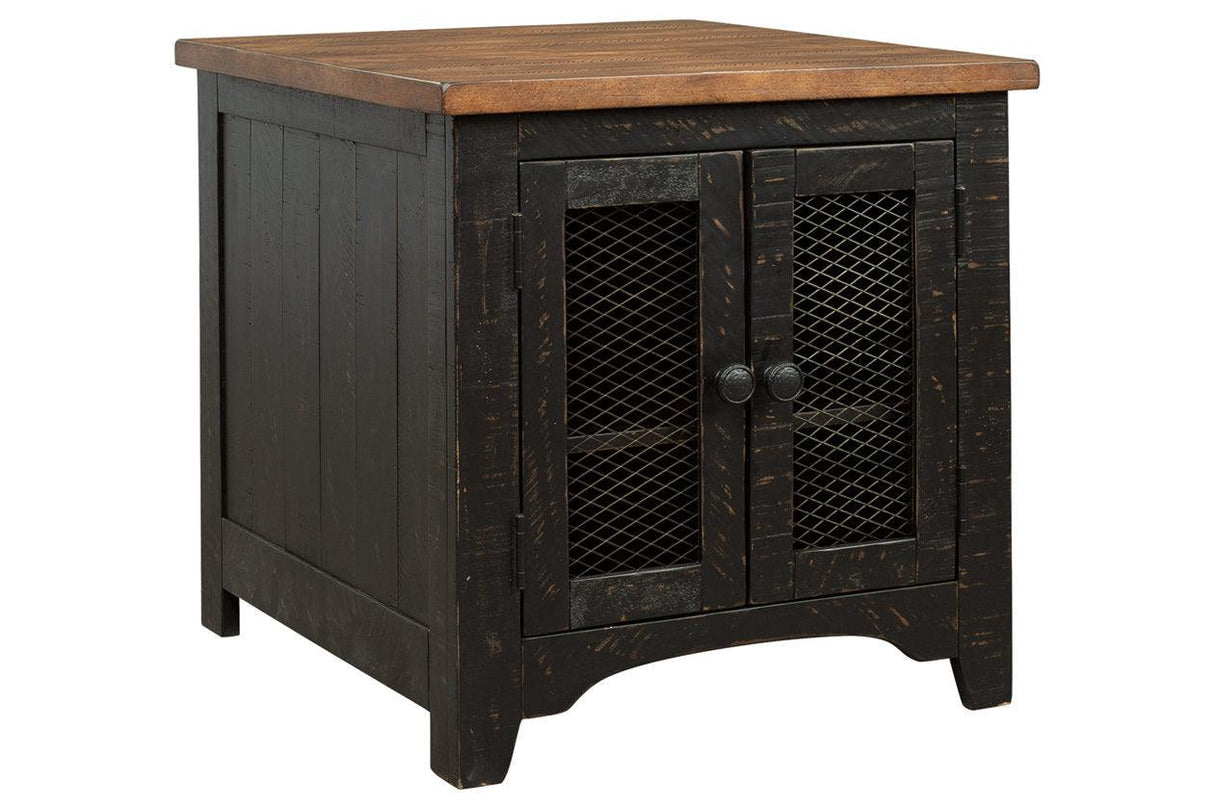 Valebeck Black/Brown End Table by Ashley at Eve Furniture
