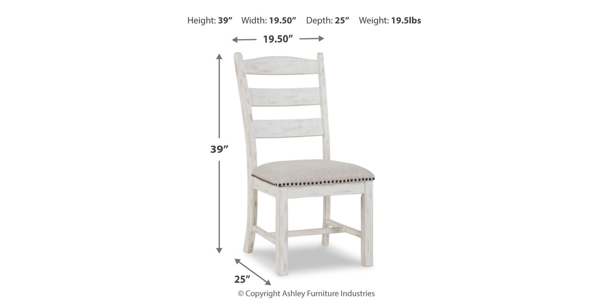Valebeck Dining Table and 8 Chairs with Storage in White/Brown by Ashley at Eve Furniture