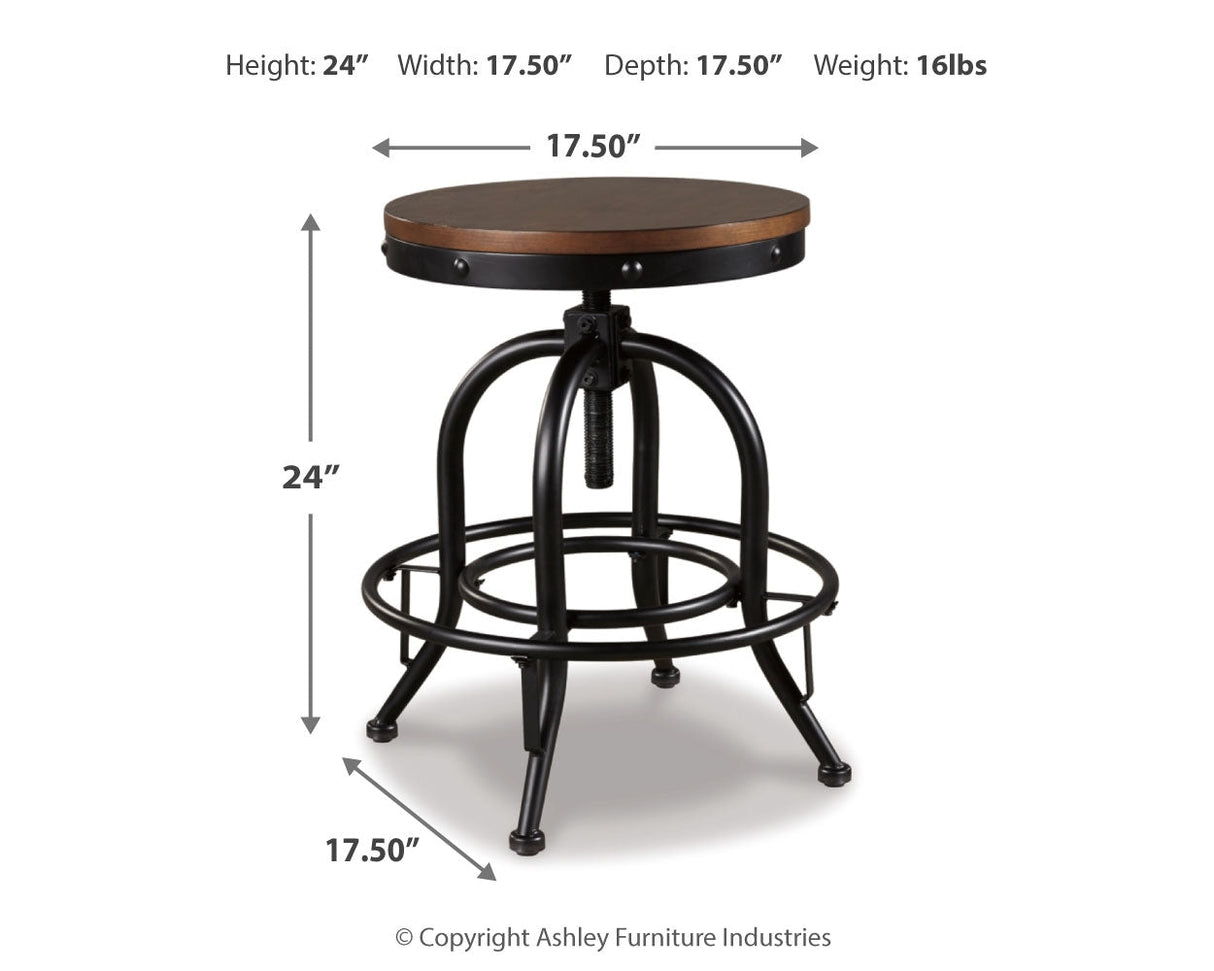 Valebeck White & Brown Counter Height Set by Ashley at Eve Furniture