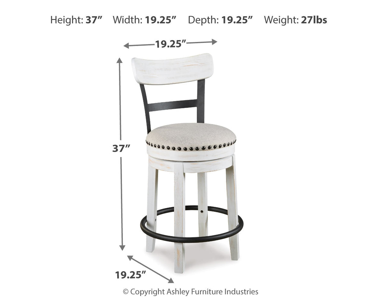 Valebeck White & Brown Counter Height Set by Ashley at Eve Furniture