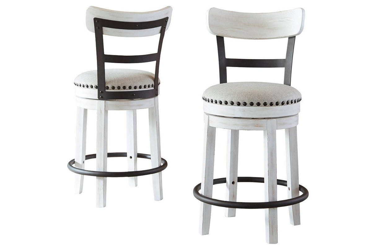 Valebeck White Counter Height Barstool by Ashley at Eve Furniture