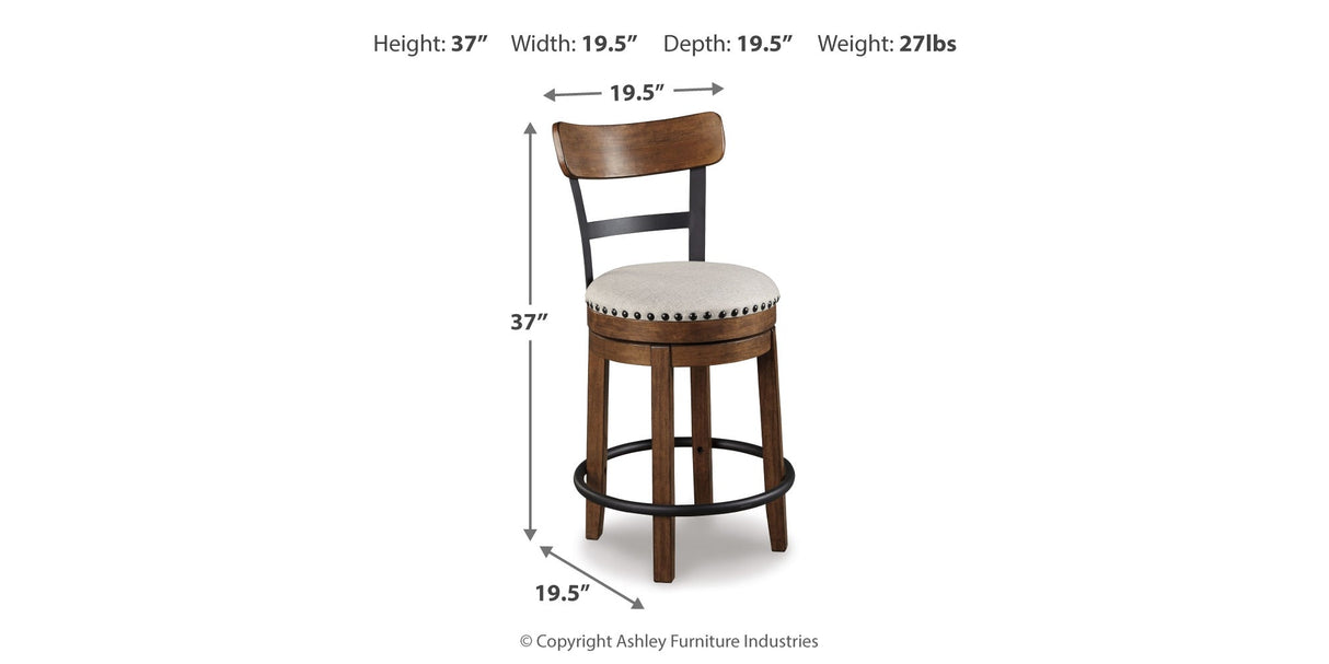 Valebeck White & Brown Counter Height Set by Ashley at Eve Furniture