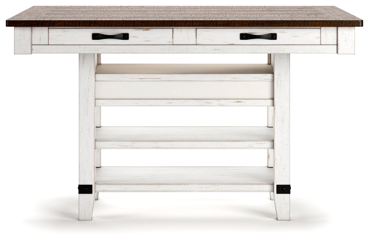 Valebeck White & Brown Counter Height Set by Ashley at Eve Furniture