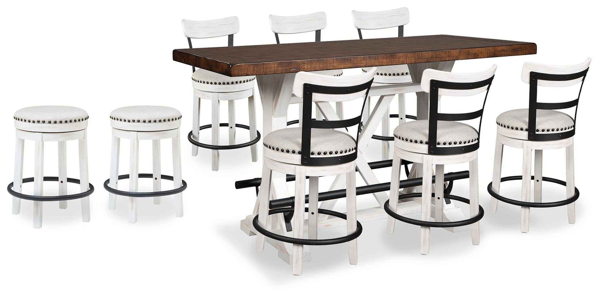 Valebeck White & Brown Counter Height Set by Ashley at Eve Furniture