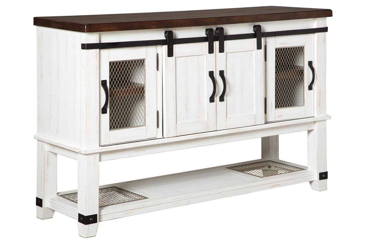 Valebeck White/Brown Dining Server by Ashley at Eve Furniture