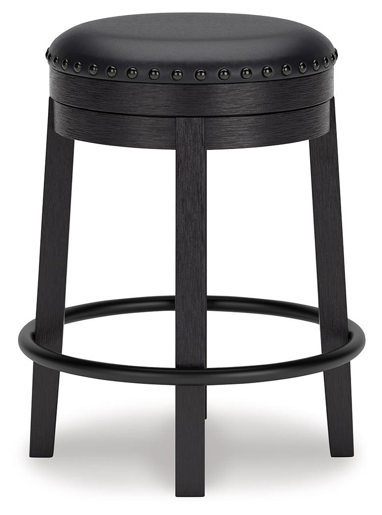 Valebeck Black Counter Height Barstool by Ashley at Eve Furniture