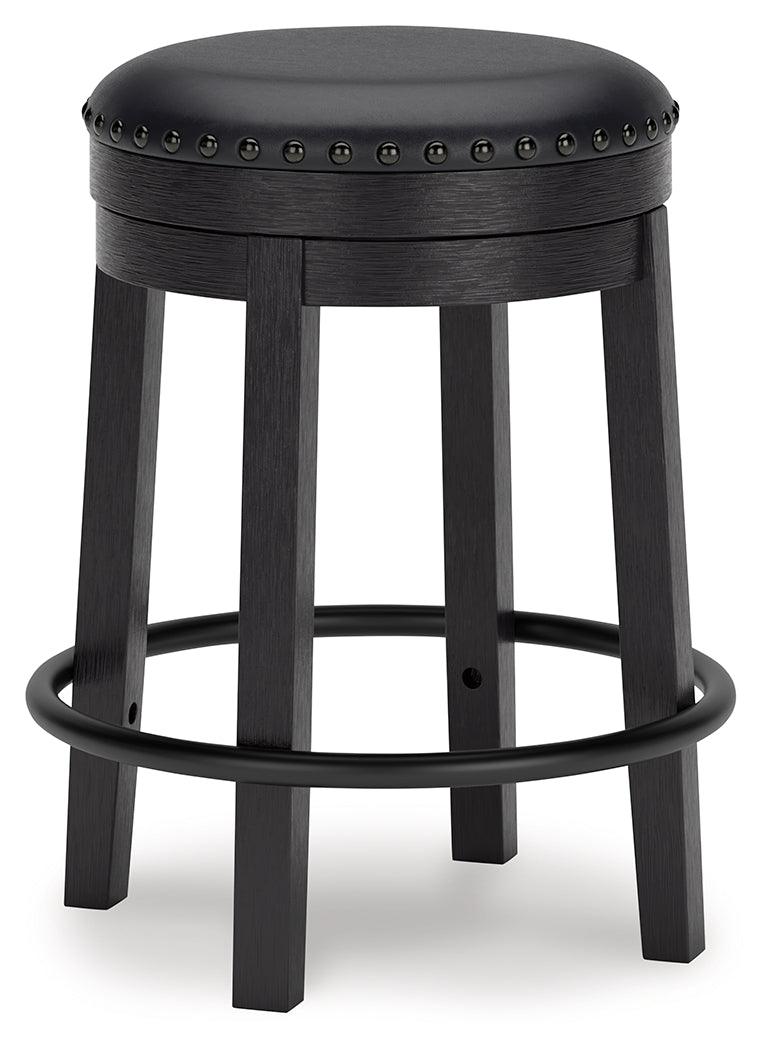 Valebeck Black Counter Height Barstool by Ashley at Eve Furniture