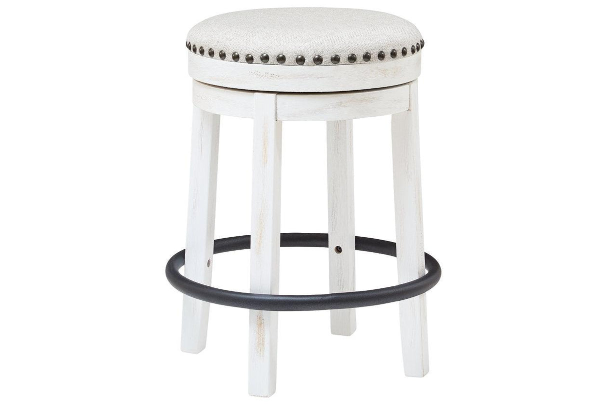 Valebeck White/Black Counter Height Stool by Ashley at Eve Furniture