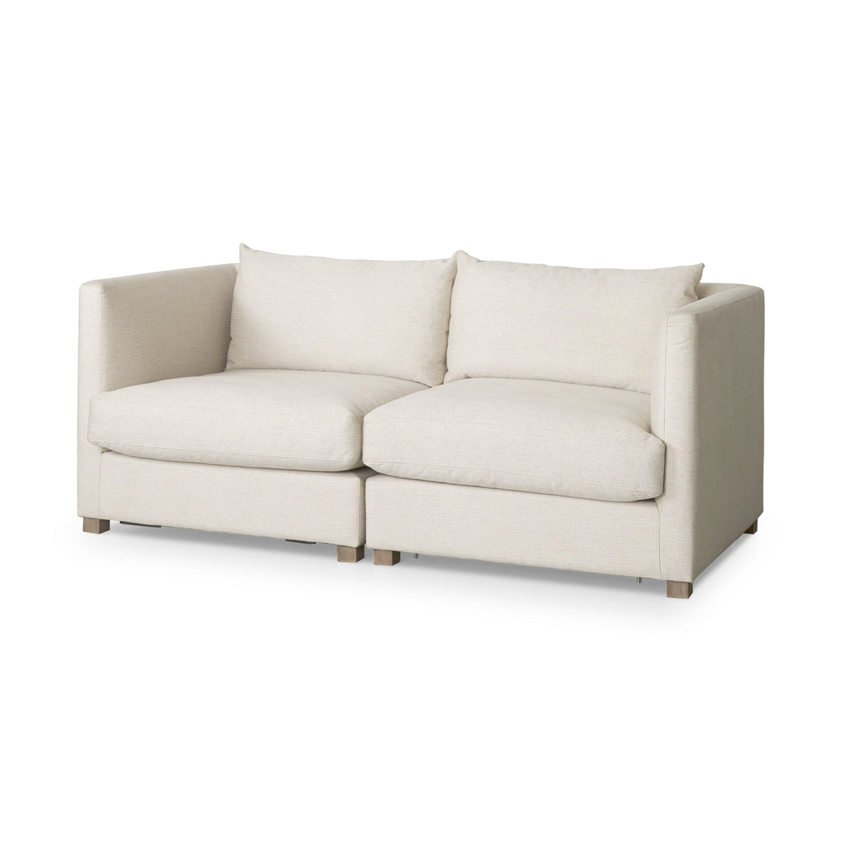 Valence 2 Piece Beige Modular Loveseat by Mercana at Eve Furniture