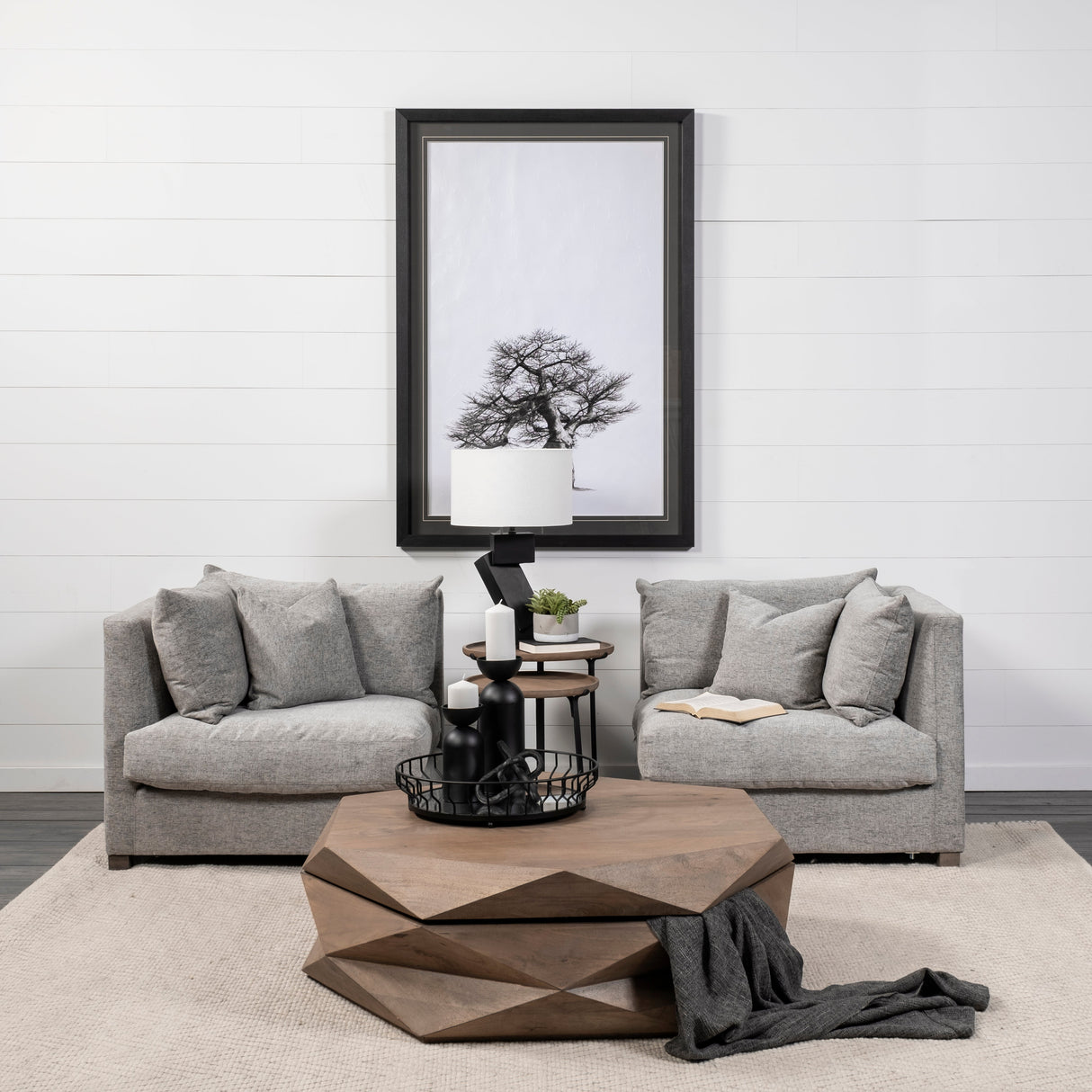 Valence 2 Piece Medium Gray Modular Sofa Set by Mercana at Eve Furniture