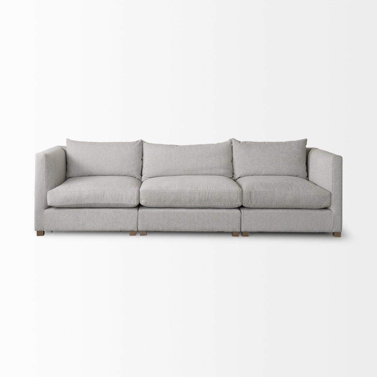 Valence 3 Piece Light Gray Modular Sofa Set by Mercana at Eve Furniture