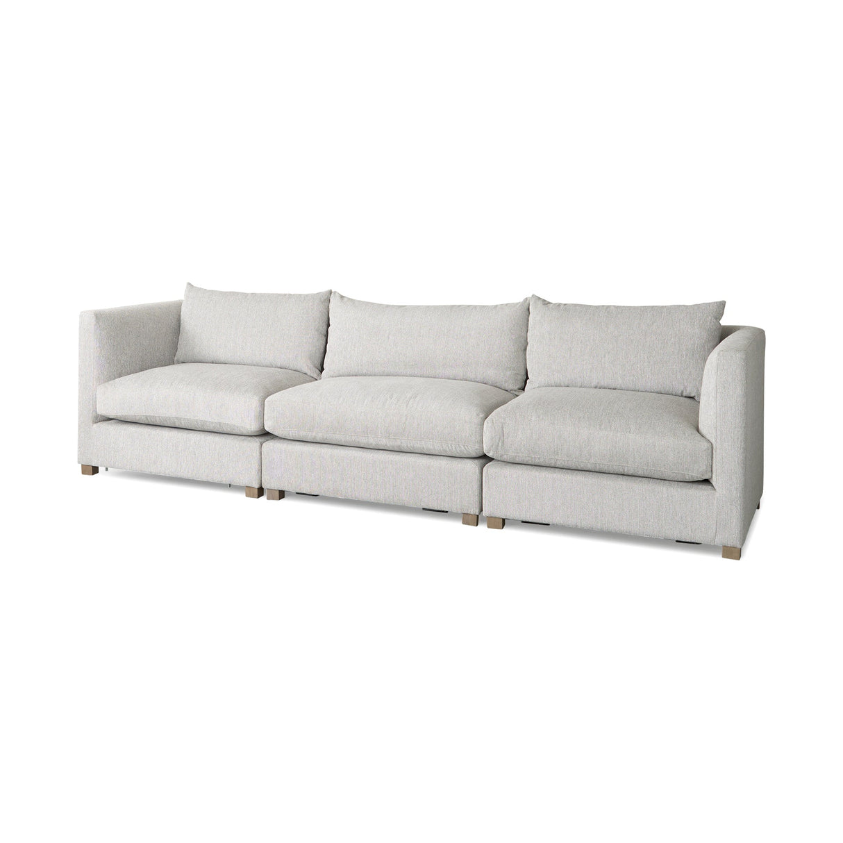Valence 3 Piece Light Gray Modular Sofa Set by Mercana at Eve Furniture