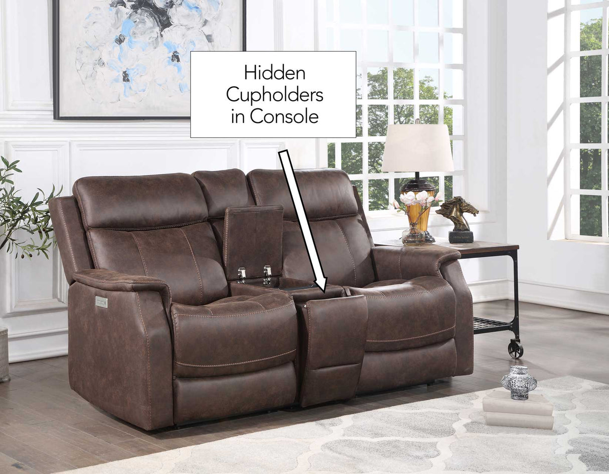 Valencia Walnut 3-Piece Dual Power Reclining Set by Steve Silver at Eve Furniture