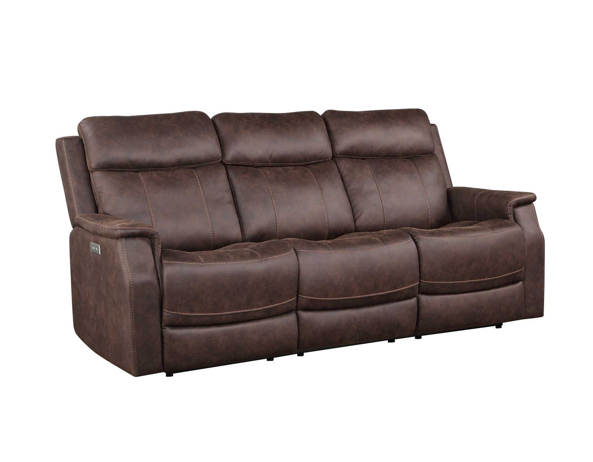 Valencia Walnut 3-Piece Dual Power Reclining Set by Steve Silver at Eve Furniture