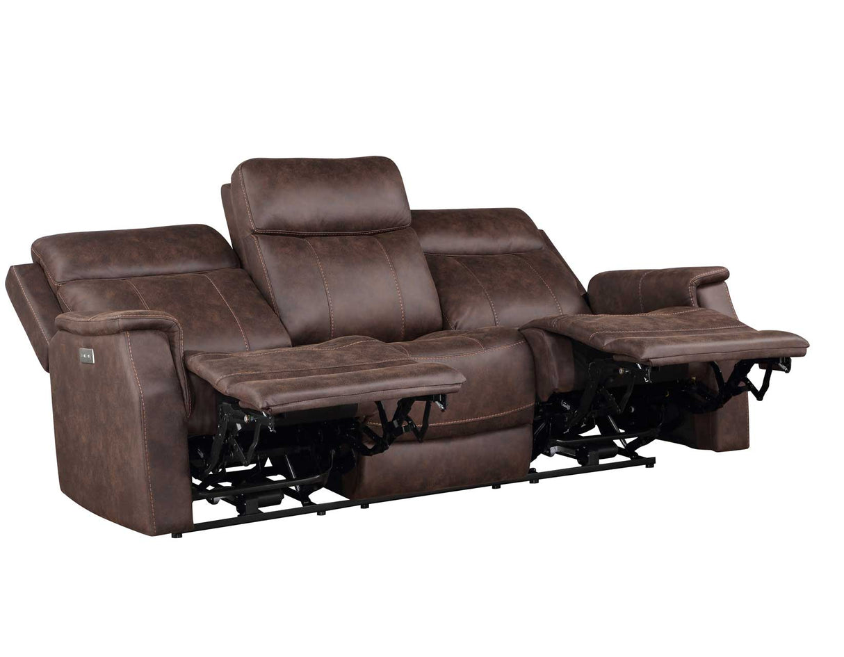 Valencia Walnut 3-Piece Dual Power Reclining Set by Steve Silver at Eve Furniture