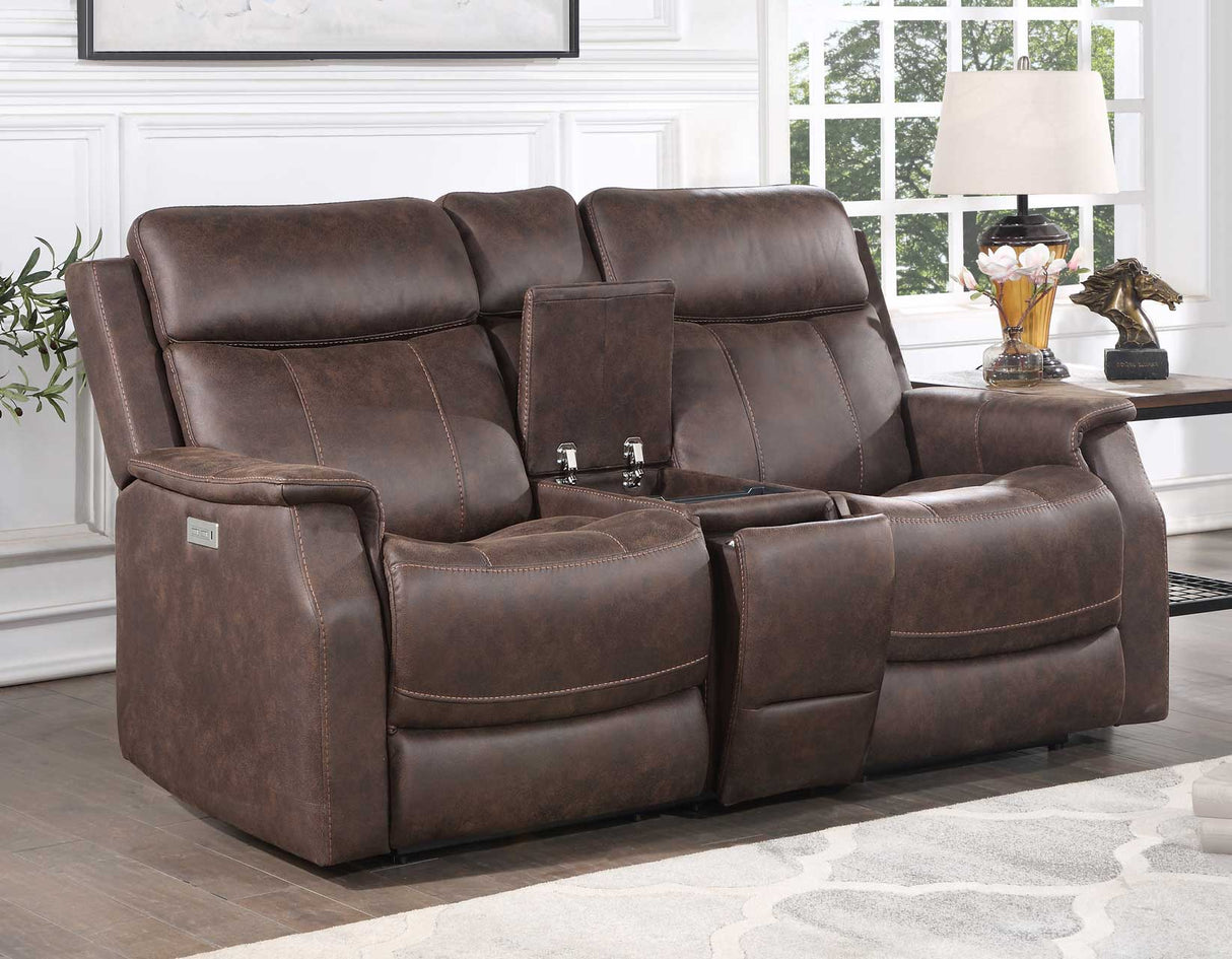 Valencia Walnut 3-Piece Dual Power Reclining Set by Steve Silver at Eve Furniture