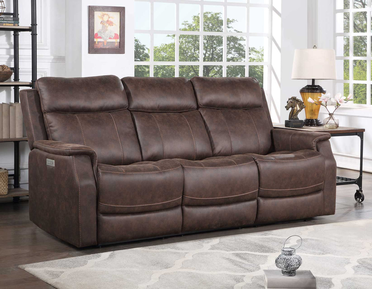 Valencia Walnut 3-Piece Dual Power Reclining Set by Steve Silver at Eve Furniture