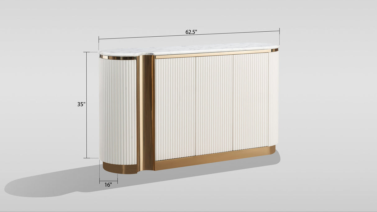 Valente Cream Sideboard by New Era Innovations at Eve Furniture