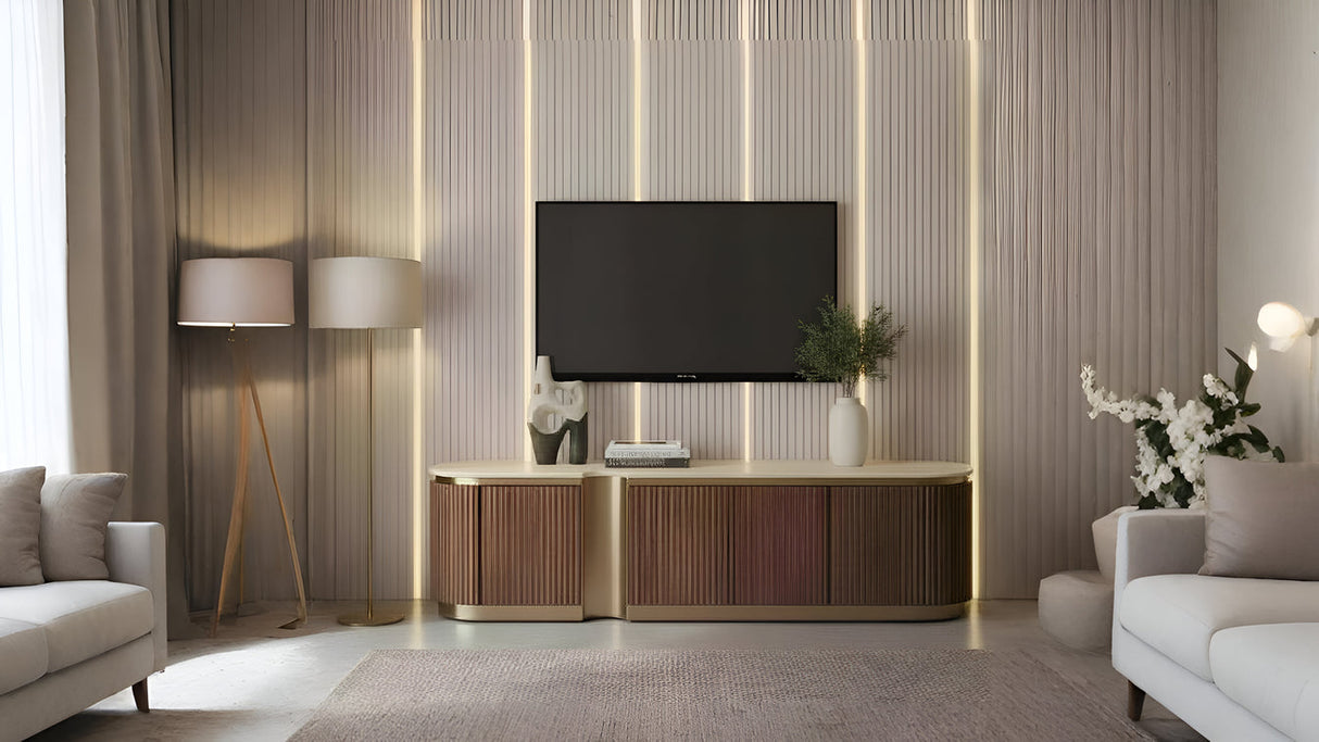 Valente Walnut TV Console by New Era Innovations at Eve Furniture
