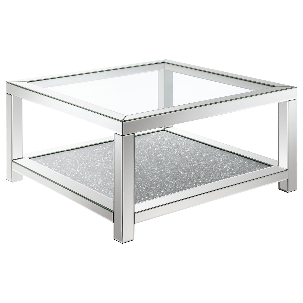 Valentina Silver 2-Piece Mirrored Coffee and End Table Set by Coaster at Eve Furniture