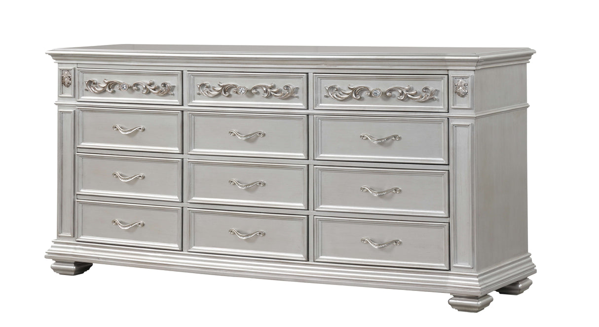 Valentine Silver Bedroom Set by Cosmos Furniture at Eve Furniture