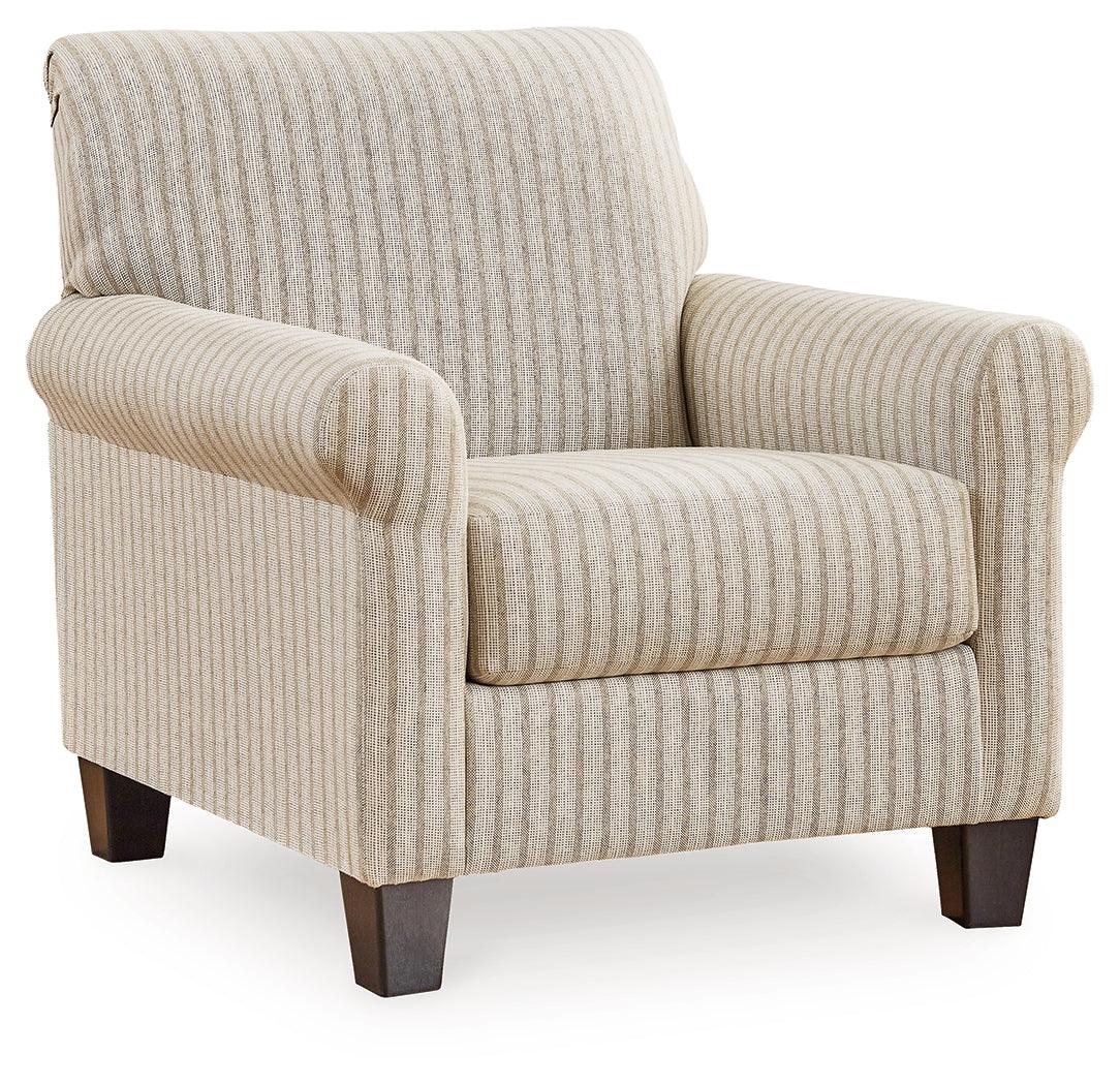 Valerani Sandstone Accent Chair by Ashley at Eve Furniture