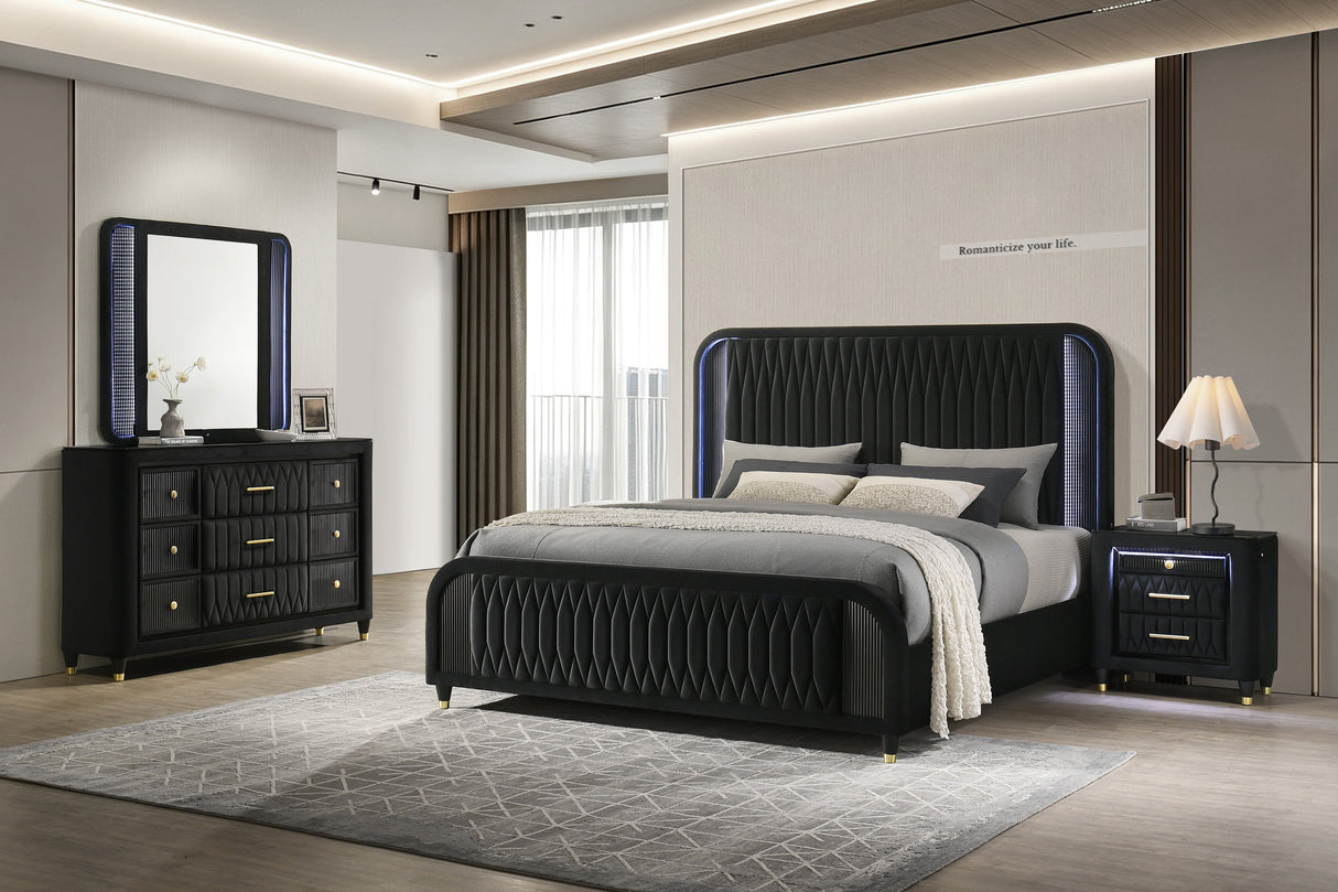 Valeria Black Dresser by Crown Mark at Eve Furniture