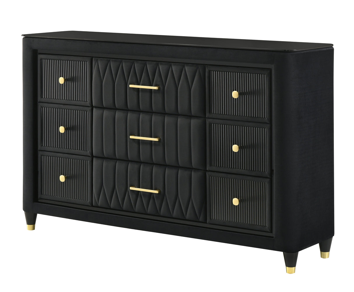 Valeria Black Dresser by Crown Mark at Eve Furniture