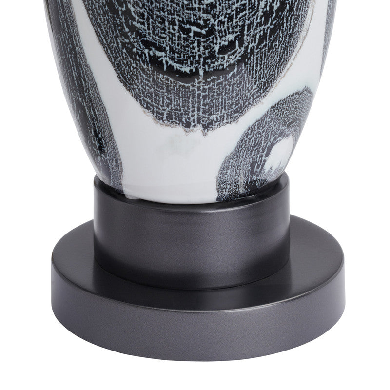 Valerie White/Blue/Black Table Lamp by Crestview at Eve Furniture