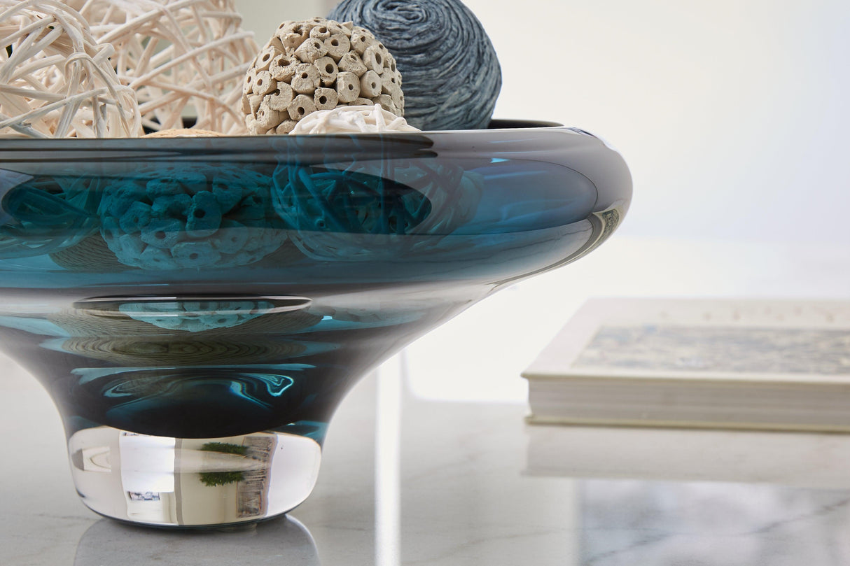 Vallborough Teal Blue Bowl by Ashley at Eve Furniture