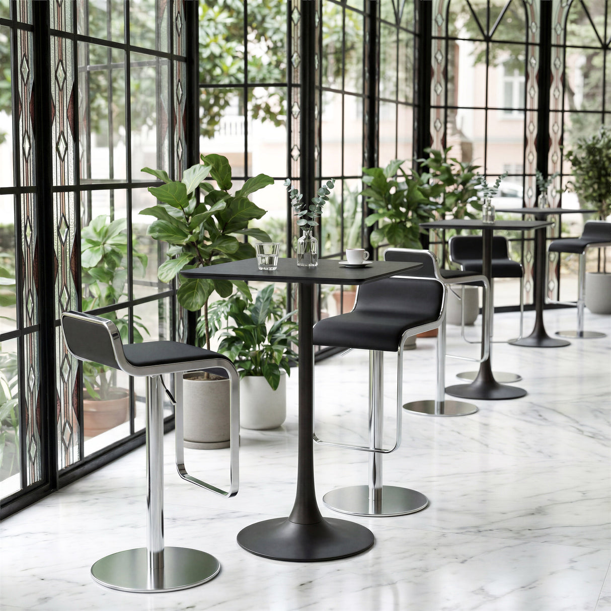 Valleta Black Bar Table by Zuomod at Eve Furniture