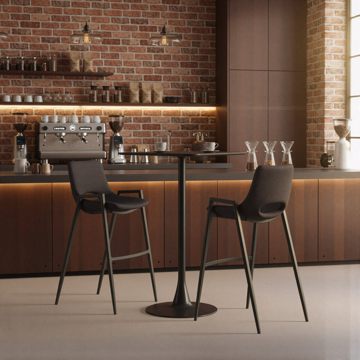 Valleta Black Bar Table by Zuomod at Eve Furniture