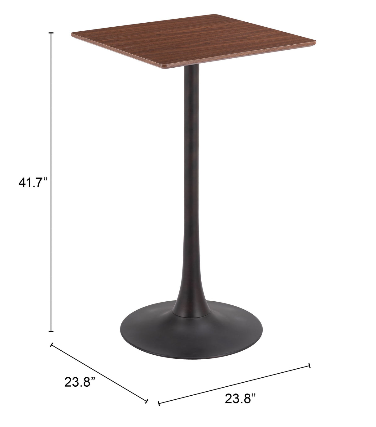 Valleta Brown Bar Table by Zuomod at Eve Furniture