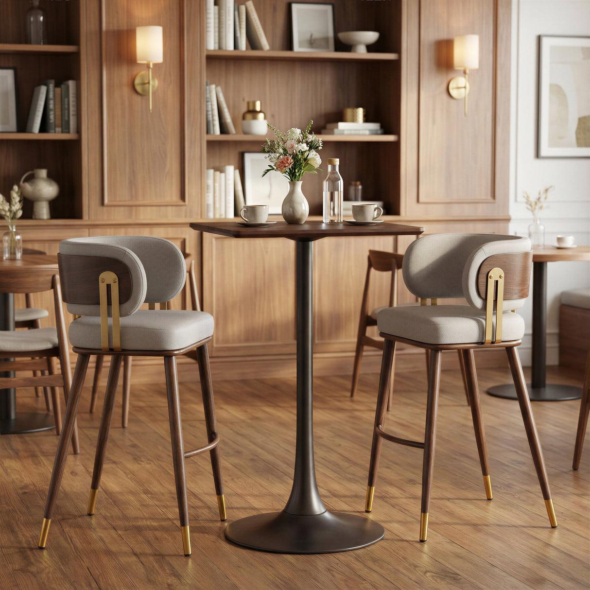 Valleta Brown Bar Table by Zuomod at Eve Furniture
