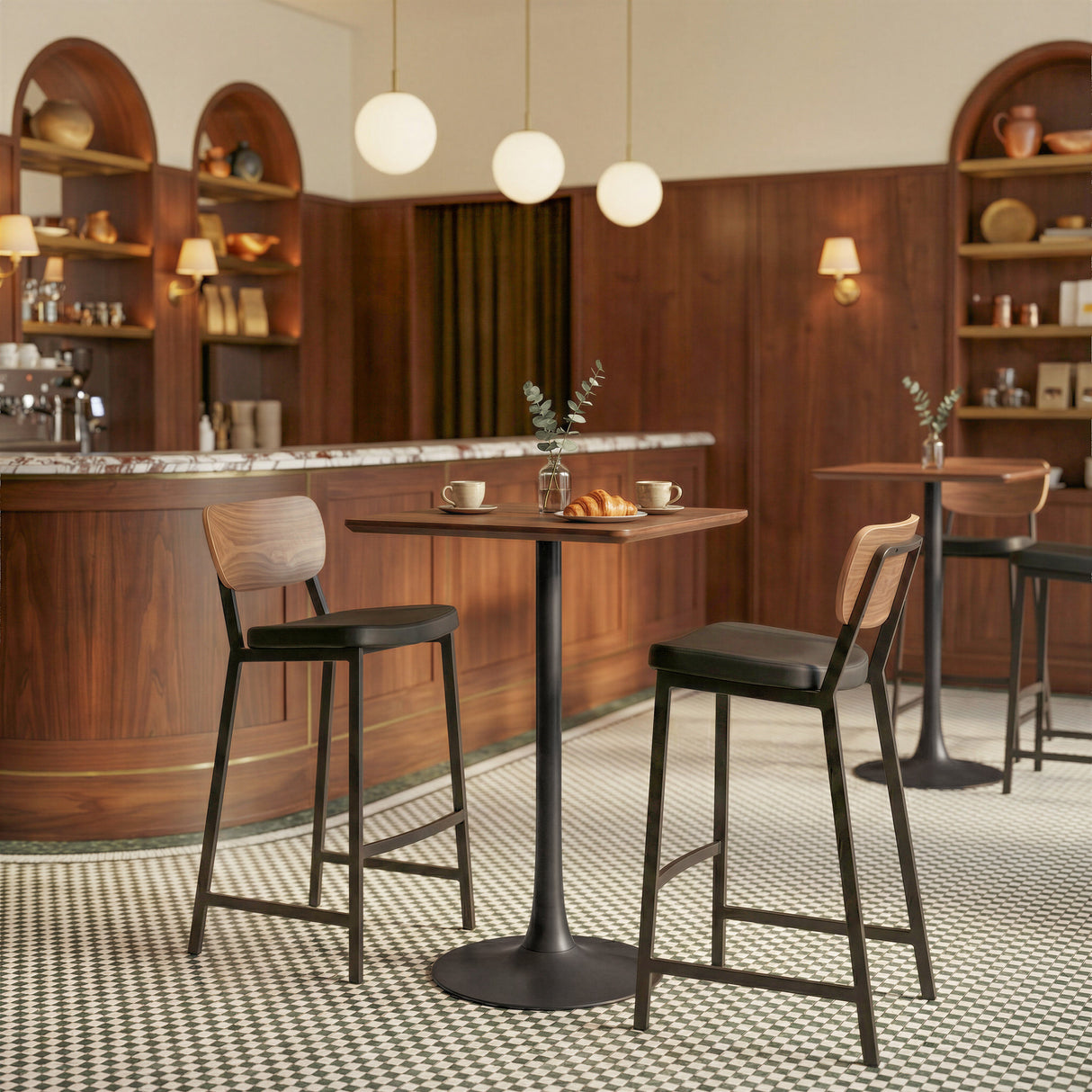 Valleta Brown Bar Table by Zuomod at Eve Furniture