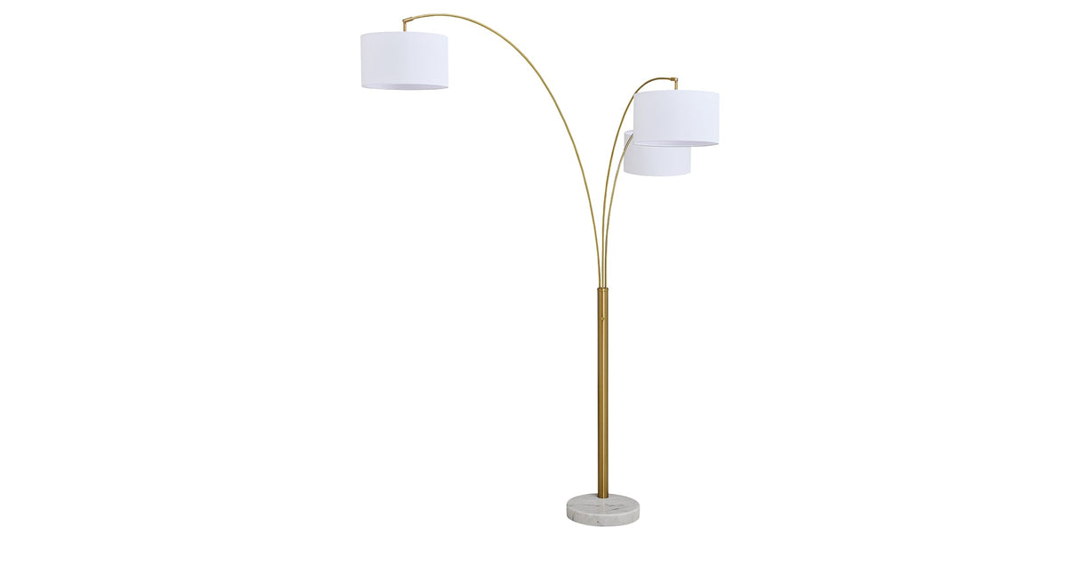 Valo Gold Finish Arc Lamp by Ashley at Eve Furniture