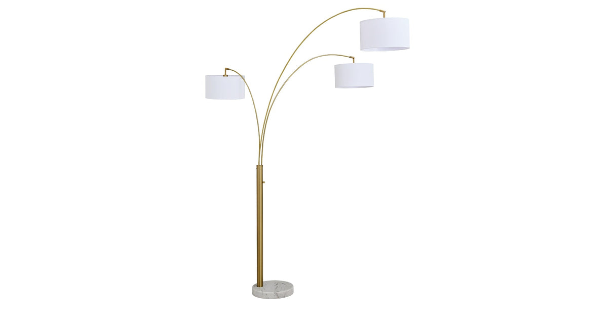 Valo Gold Finish Arc Lamp by Ashley at Eve Furniture