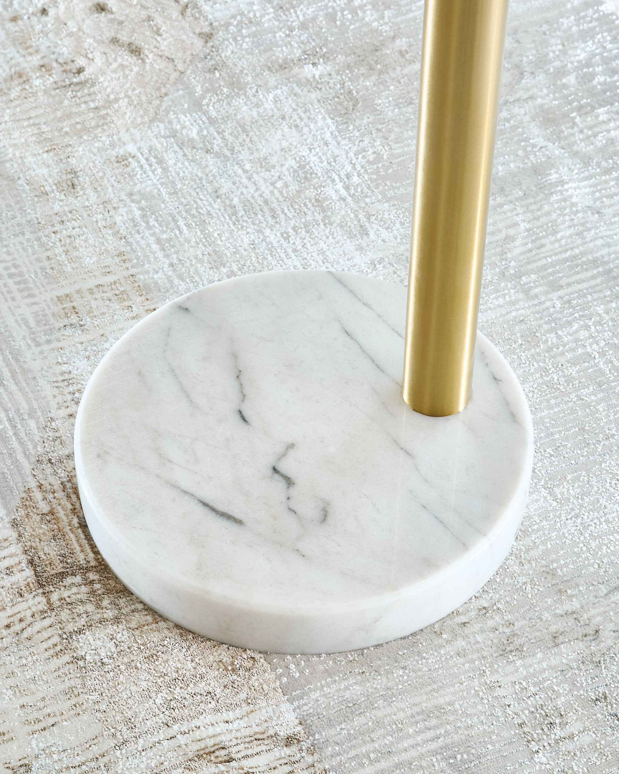 Valo Gold Finish Arc Lamp by Ashley at Eve Furniture